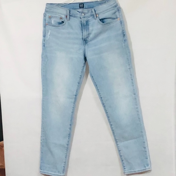 GAP Denim - GAP Best Girlfriend Light Indigo Distressed Ankle
